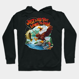 Majestic Bald Eagle With Fresh Fish on Rocky Perch Hoodie